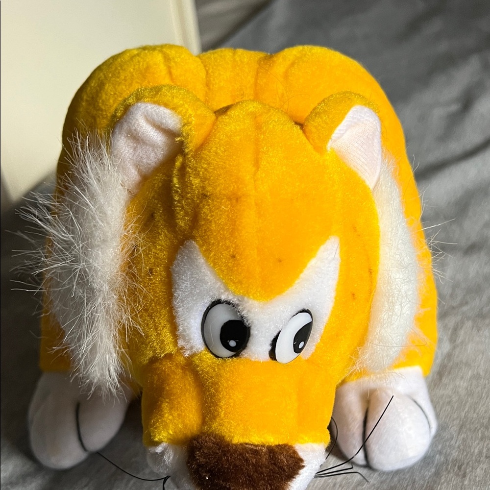 Yellow and White Plush Toy